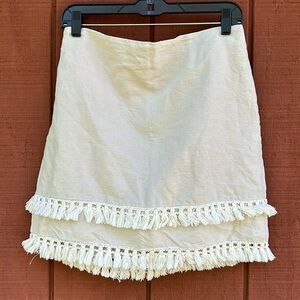 🌺LOFT OUTLET Cotton/Linen Tassel Skirt